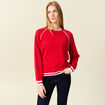 Pull manches longues rouge femme