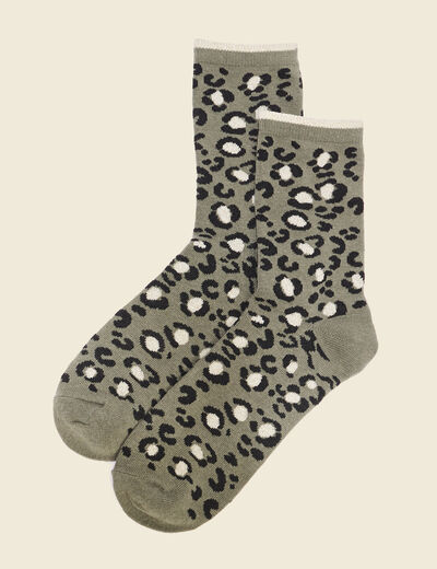 Chaussettes vert kaki femme