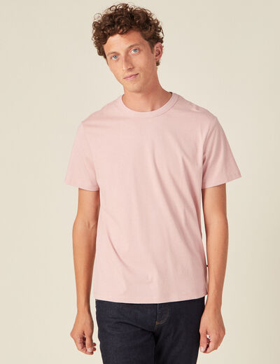 T-shirt éco-responsable rose pastel homme