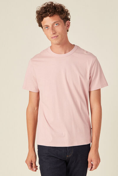 T-shirt éco-responsable rose pastel homme