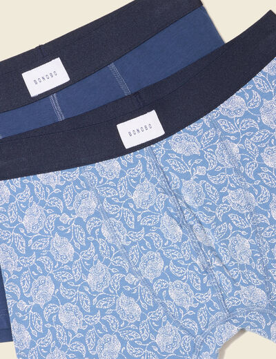 Lot 2 boxers bleu foncé homme