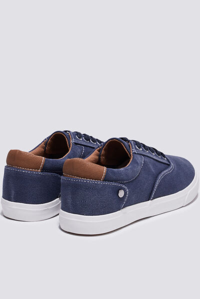 Sneakers à lacets bleu marine homme