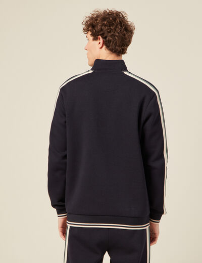 Sweat manches longues bleu marine homme