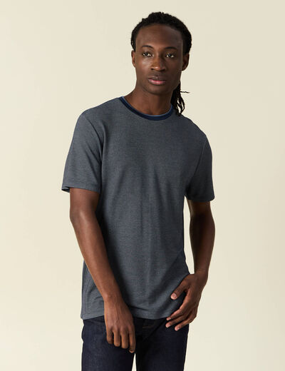 T-shirt manches courtes bleu marine homme