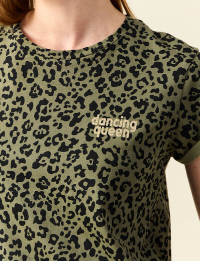 T-shirt manches courtes vert femme