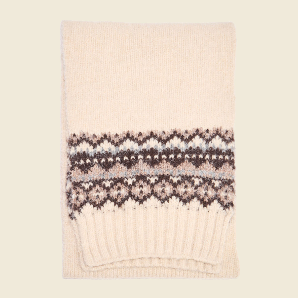 &Eacute;charpe d&eacute;tails jacquard ecru homme