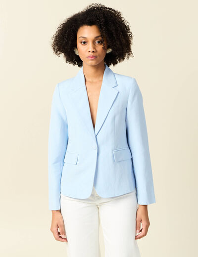 Veste esprit blazer bleu clair femme
