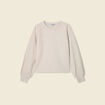 Sweat manches longues oversize creme femme