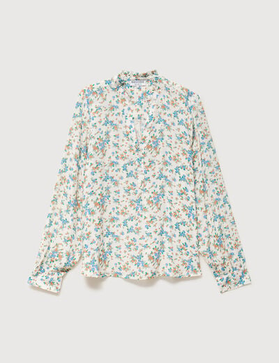 Blouse manches longues blanc femme