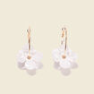 Boucles d'oreilles créoles ecru femme