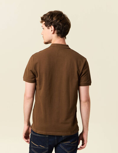 Polo éco-responsable marron homme