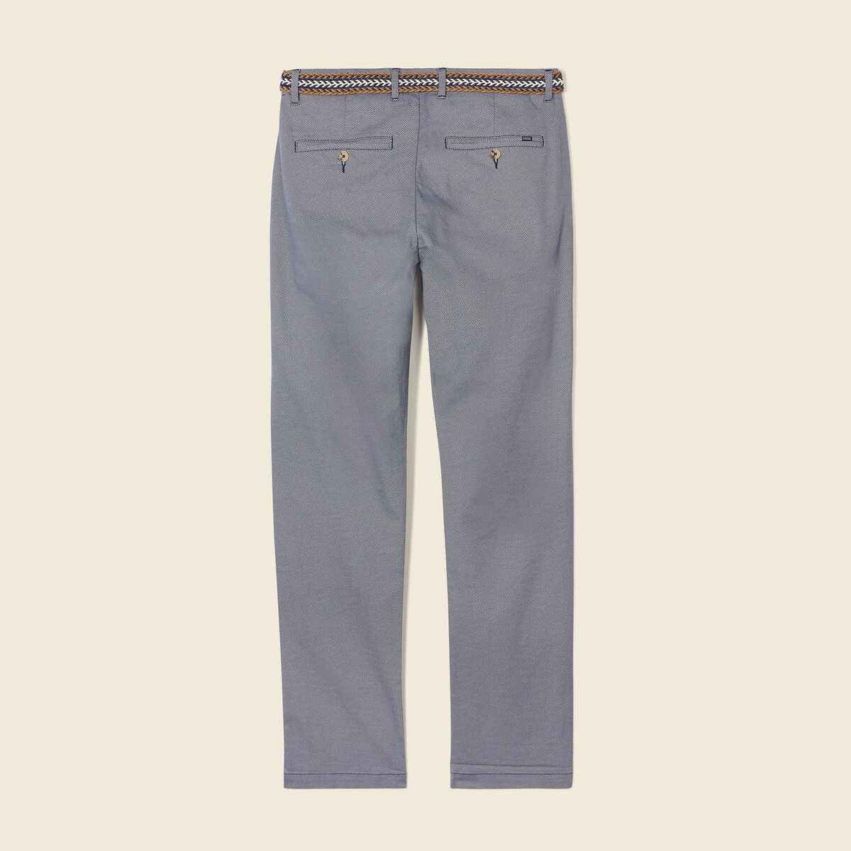Pantalon chino straight bleu homme