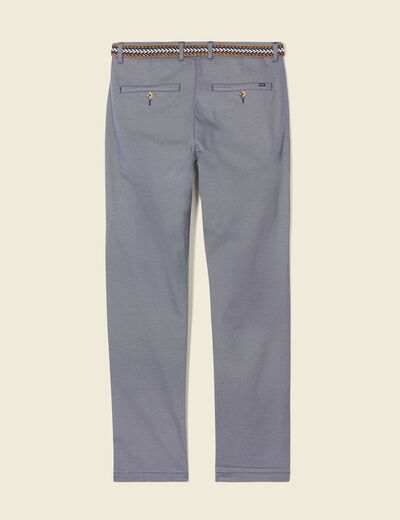Pantalon chino straight bleu homme
