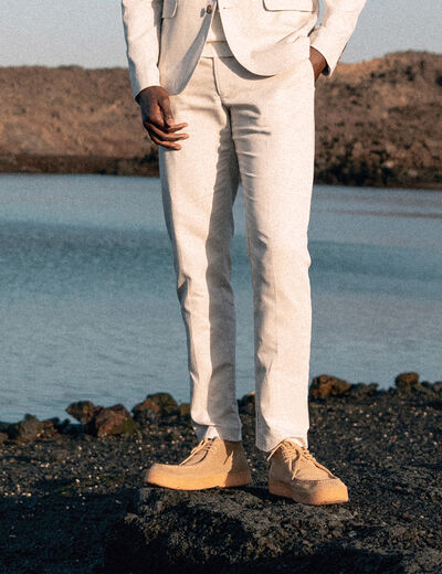 Pantalon chino sable homme