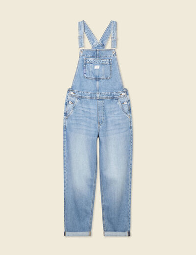 Salopette en jean denim stone femme