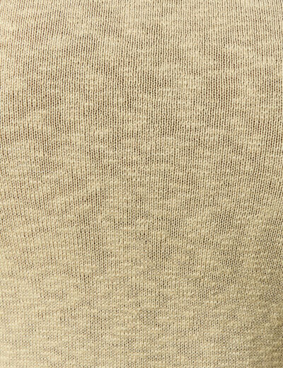 Pull col rond manches longues en coton beige fonce homme
