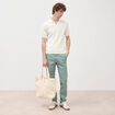Polo manches courtes ecru homme