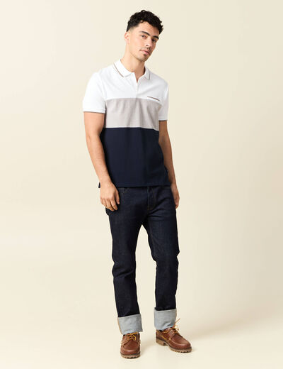 Polo manches courtes taupe homme