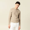 Pull à capuche gris homme