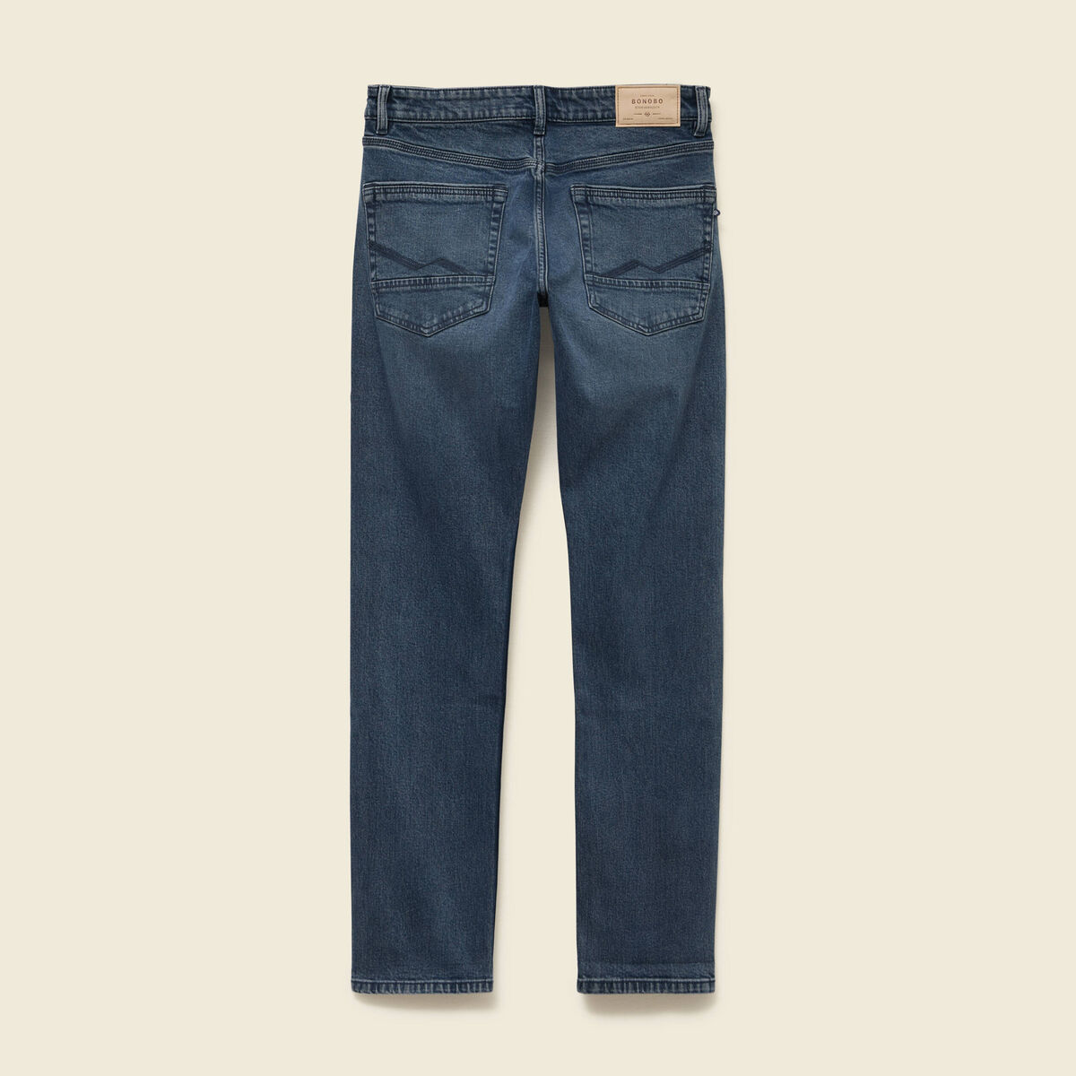 Jeans straight 5 poches denim blue black homme
