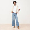 Jeans bootcut taille standard denim stone femme