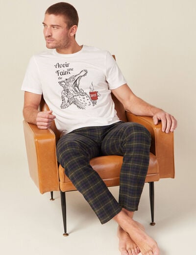 Pyjama éco-responsable ecru homme