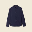 Chemise cintr&eacute;e manches longues bleu fonc&eacute; homme