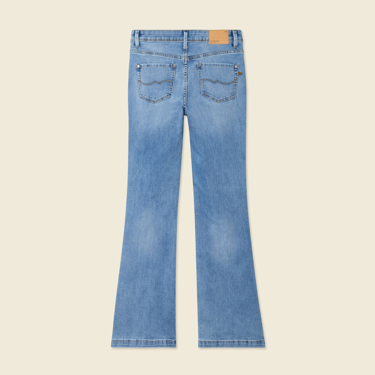 Jeans bootcut denim used femme