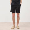 Bermuda coupe droite noir homme