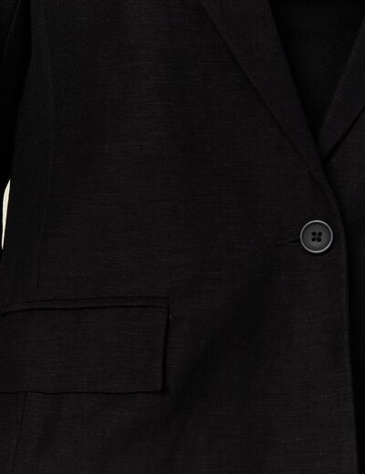 Veste blazer manches longues noir femme