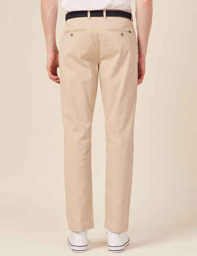 Pantalon chino straight beige homme