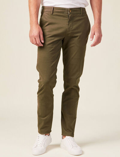 Pantalon slim Instinct chino taupe homme