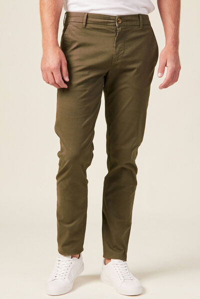 Pantalon slim Instinct chino taupe homme