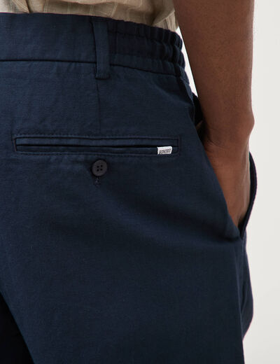 Chino coupe droite longueur 32 bleu marine homme