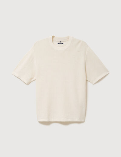 T-shirt en coton ecru homme