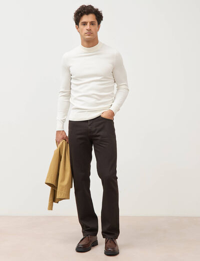 Pull manches longues ecru homme