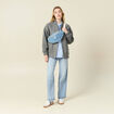 Jeans large éco-responsable denim snow bleu femme