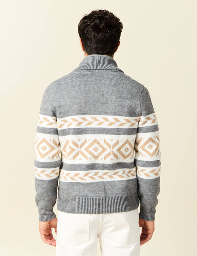 Gilet manches longues ecru homme