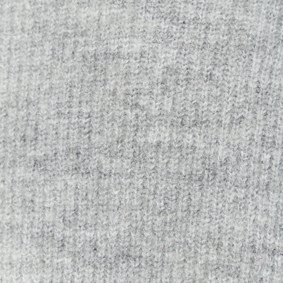 Pull manches longues col en V gris clair femme