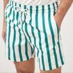 Maillot de bain ray&eacute; doubl&eacute; vert &eacute;meraude homme