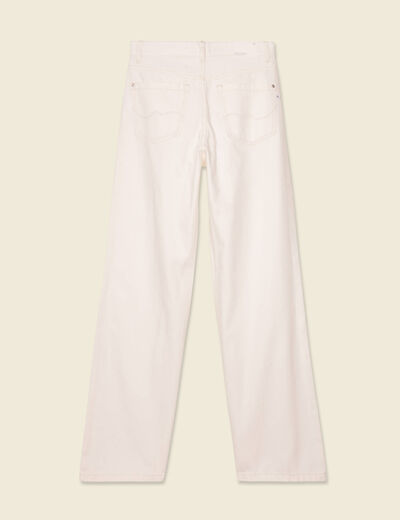 Jeans large éco-responsable denim blanc femme
