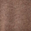 Pull droit col montant manches longues marron femme