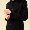 Manteau droit long manches longues noir homme