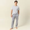 Ensemble pyjama 2 pi&egrave;ces gris clair homme