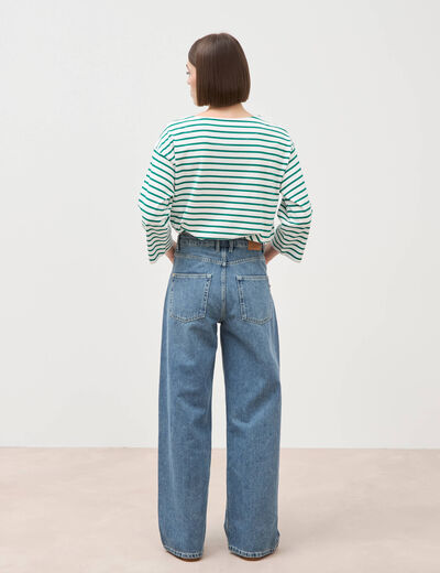Jeans loose taille standard en coton denim used femme
