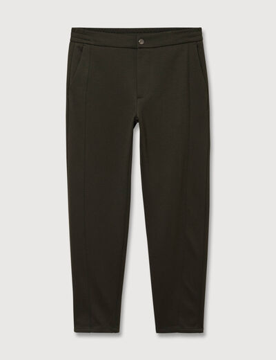 Pantalon droit longueur 32 vert kaki homme