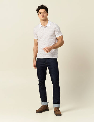 Polo éco-responsable blanc homme