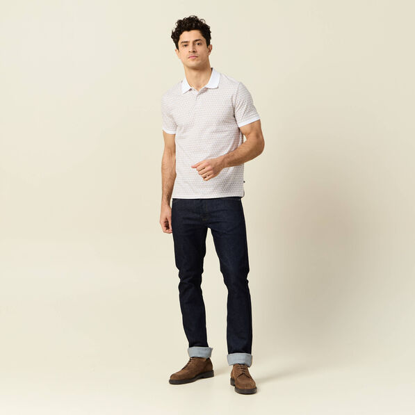 Polo éco-responsable blanc homme