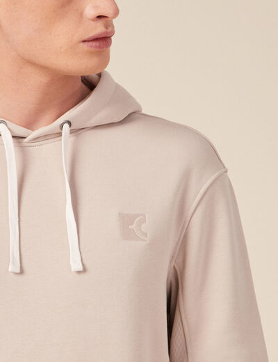 Sweat capuche éco-responsable gris homme