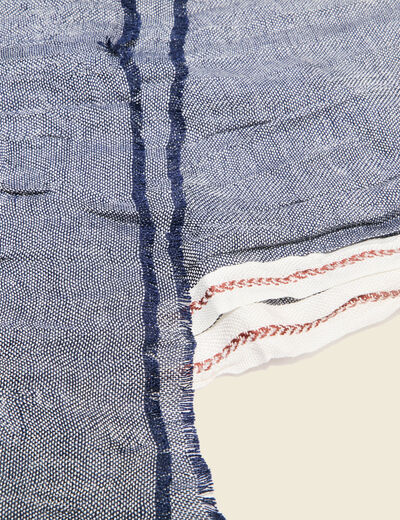 Foulard bleu marine homme